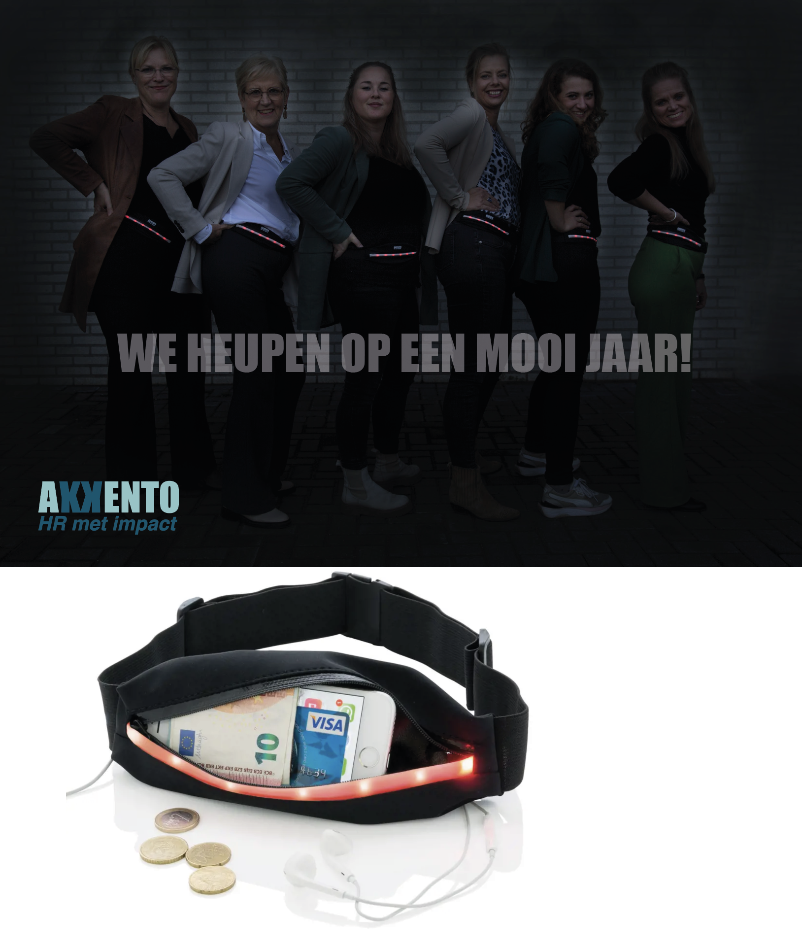 Lichtgevende heuptasjes met kaart voor kerst